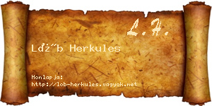 Löb Herkules névjegykártya